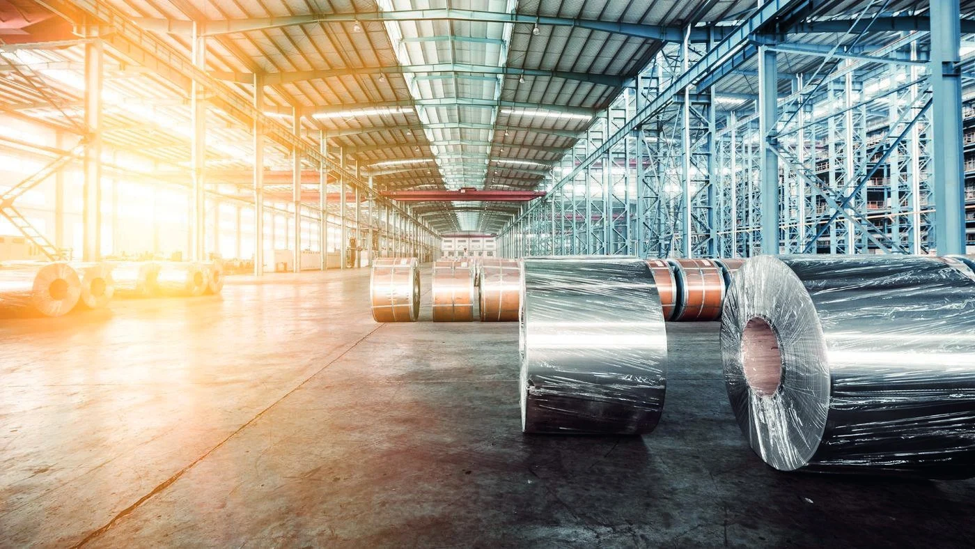 Industrial facility interior from the company profile, illustrative imagery